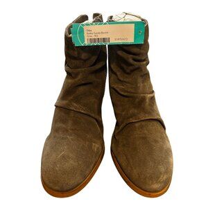 Diba Bailey Suede Bootie Women’s 9.5 Gray Leather Upper Ankle Boots